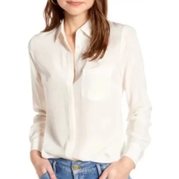 J. Crew Silk Long Sleeve Blouse - Picture 3 of 4